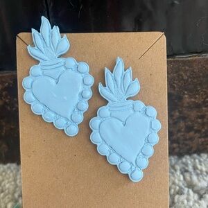 Sacred Hearts Handmade Polymer Clay Earrings